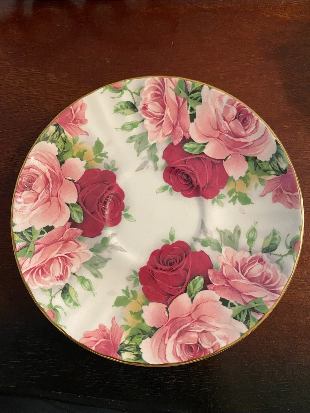 Allyn Nelson Rose Teacup and Saucer Made Of Fine Bone China in England